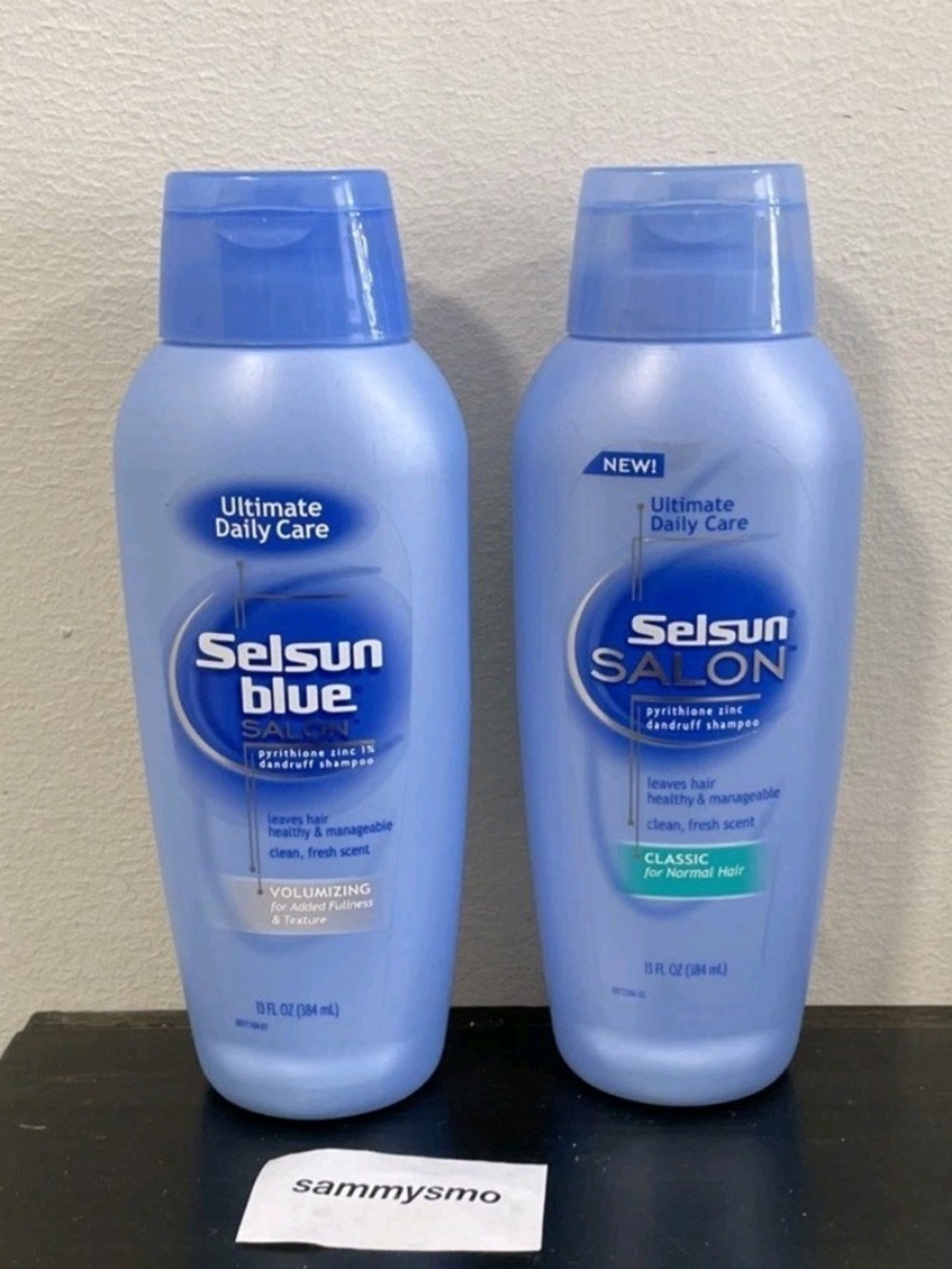 Selsun Blue Salon Pyrithione Zinc Dandruff Shampoo Classic & Volumizing- 13oz x2